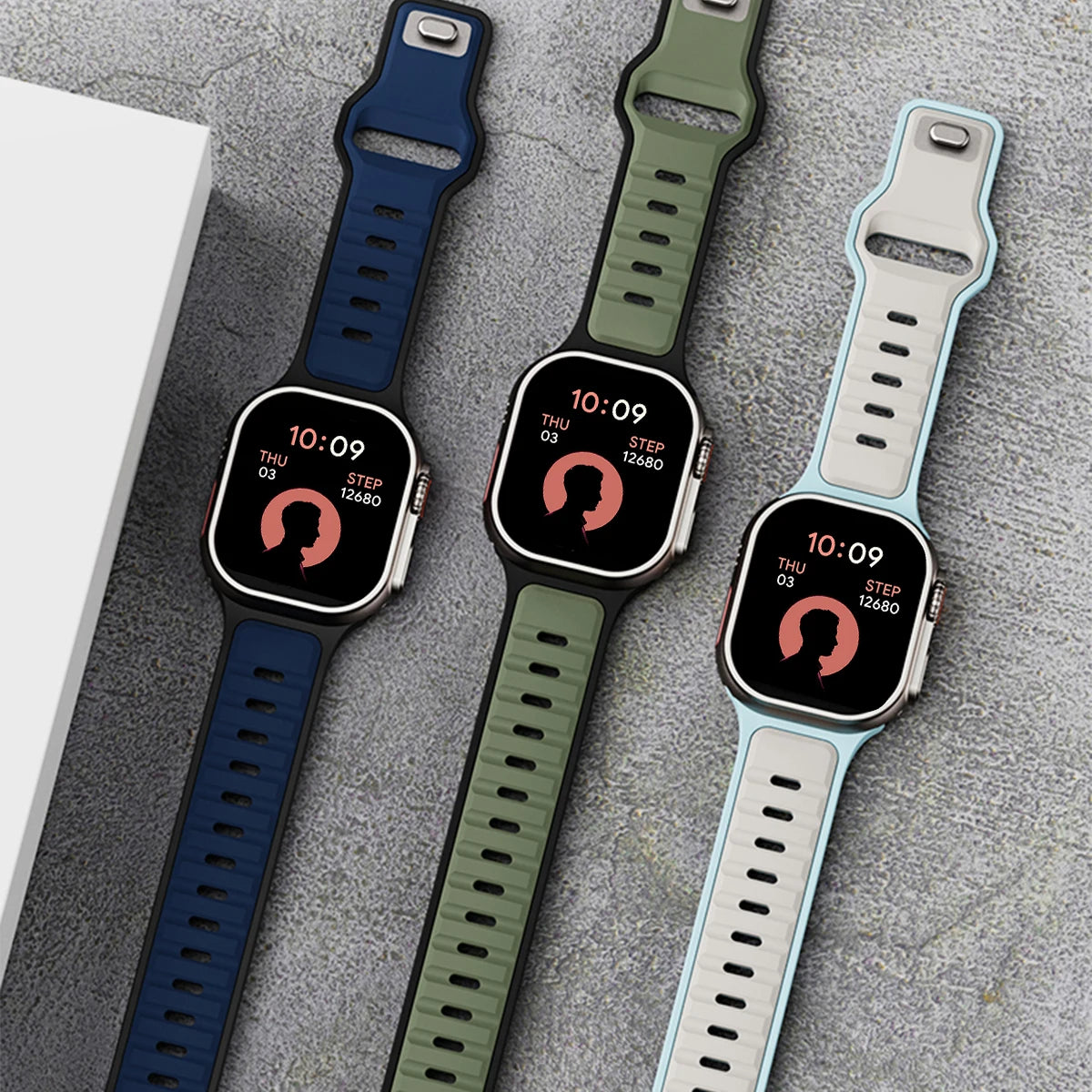 Premium Silicone Sport Band Strap for Apple Watch
