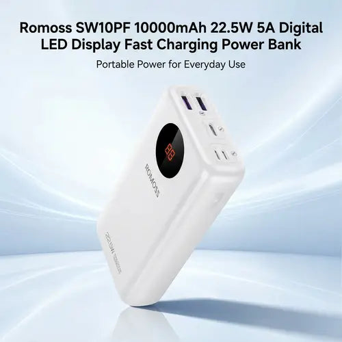 Romoss SW10PF 10000mAh 22.5W 5A Digital LED Display Fast Charging Power Bank